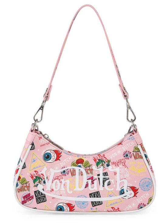 Von Dutch Handbags - 🆕 NWT Von Dutch Pink Jax Graphic Logo Shoulder Bag
